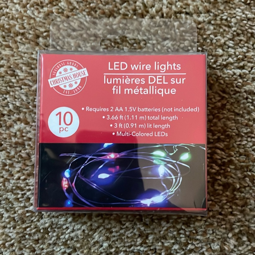 Christmas House LED multi colored fairy wire lights